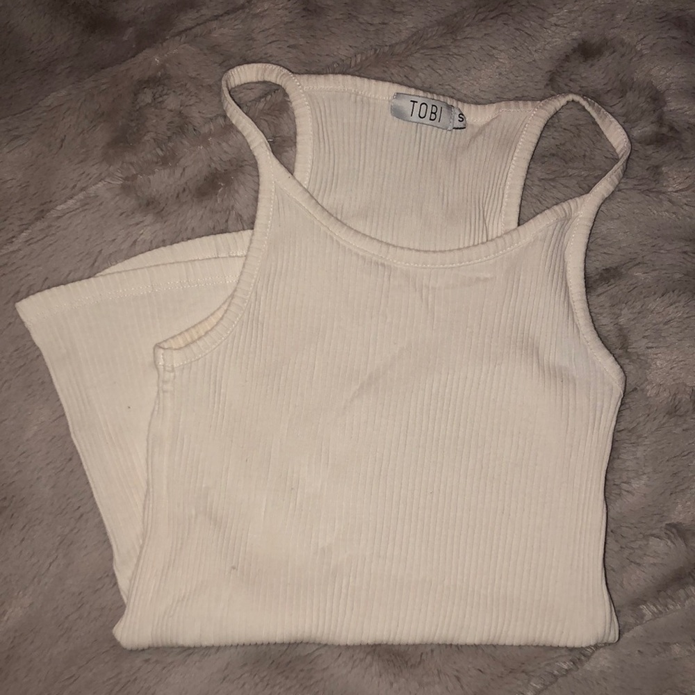White ribbed tank - Tobi